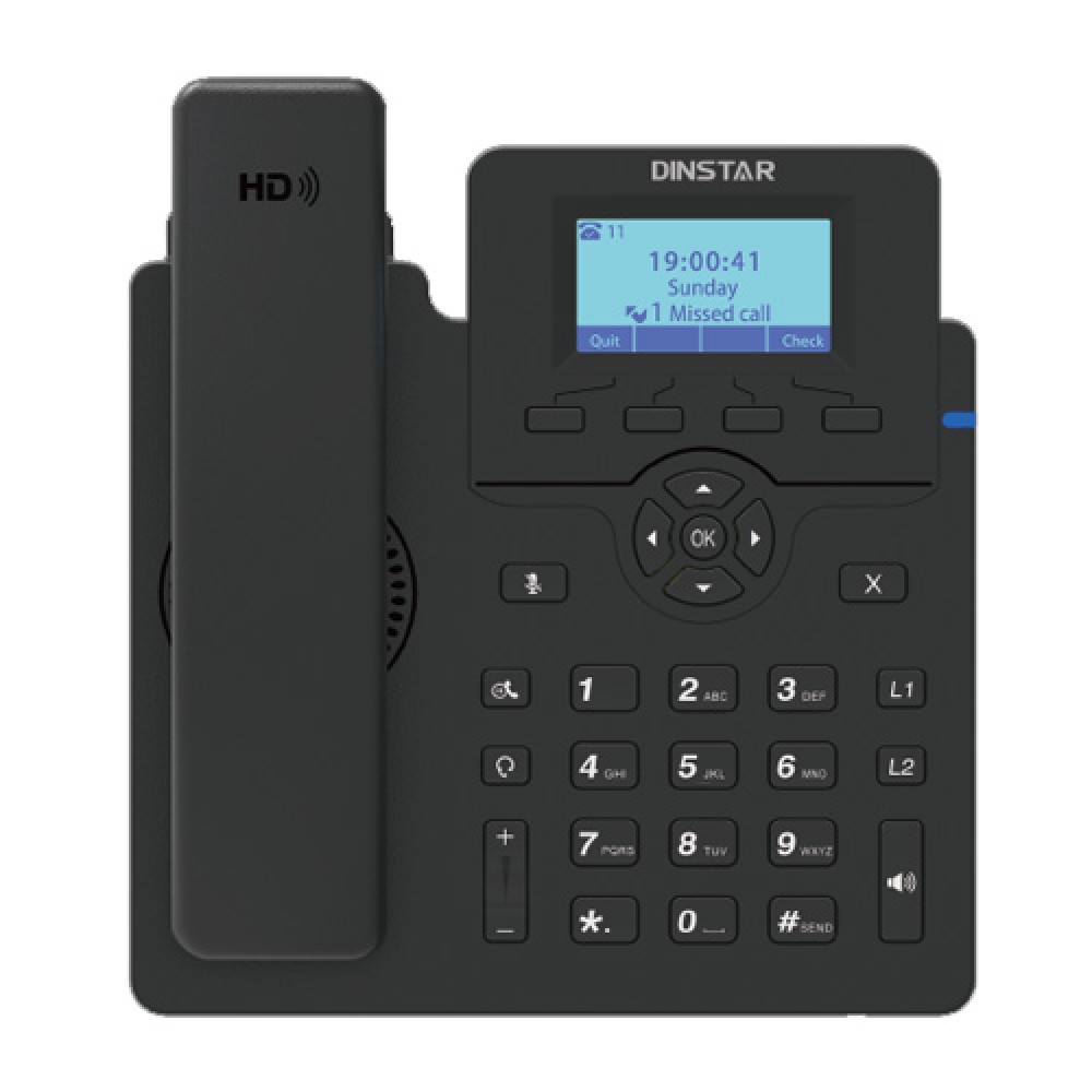 DINSTAR C60UP Entry Level IP Phone with POE & Without Adapter